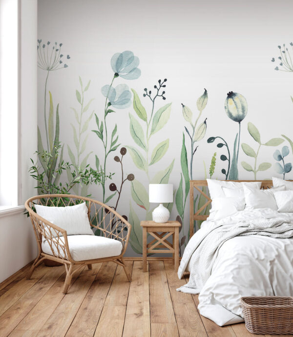 Aquarelle de fleurs et de feuilles Aquarelle de fleurs et de feuilles