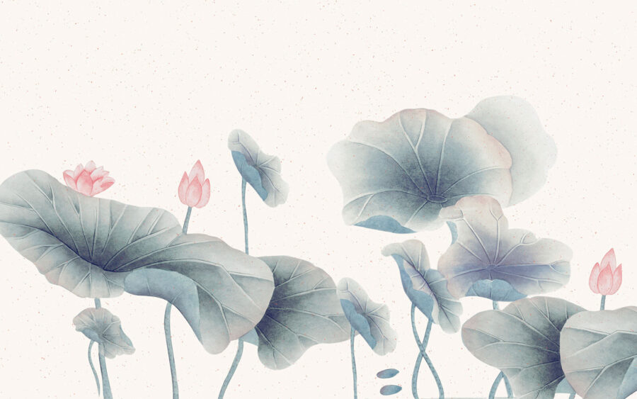 Fleurs délicates sur un feuillage serein