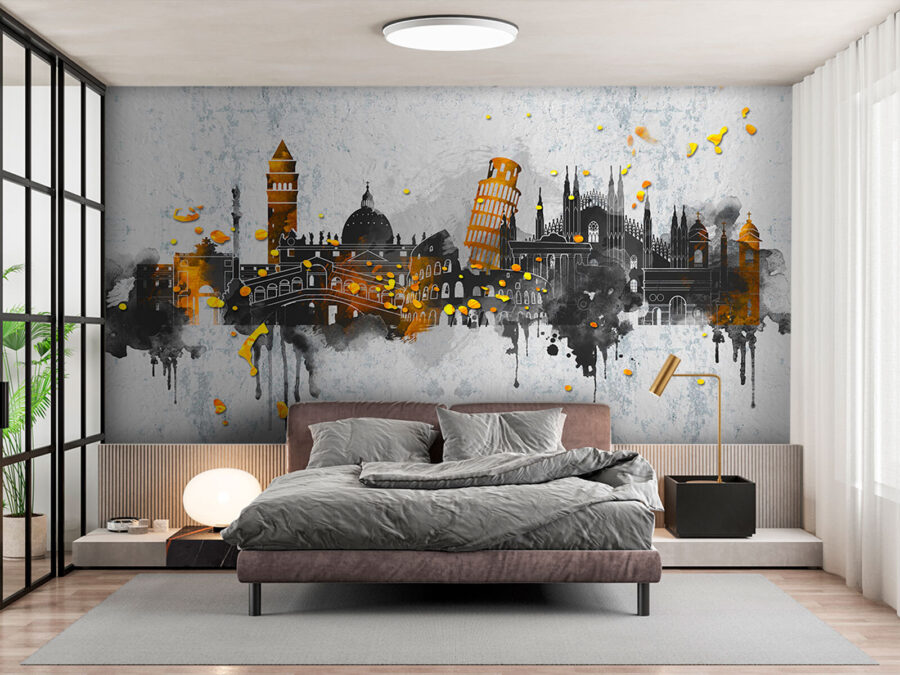 Peinture d'une ville