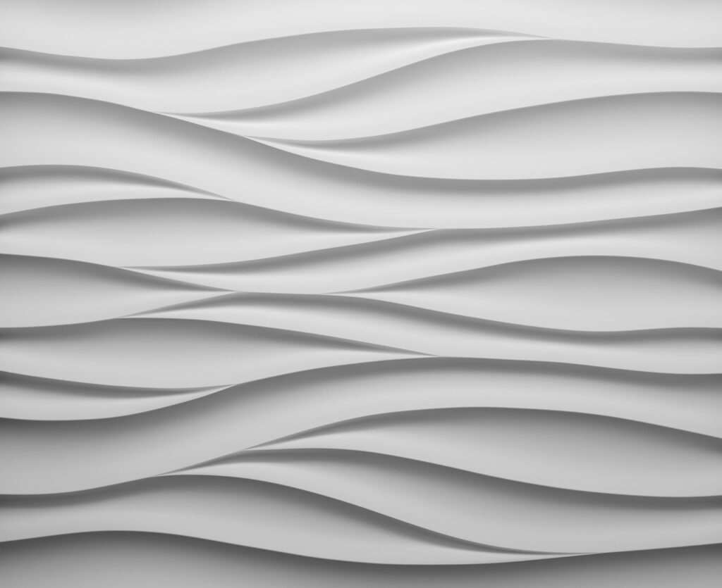White wall with wavy lines White wall with wavy lines