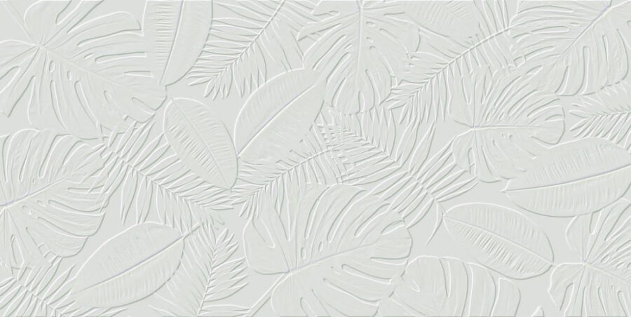 Papier peint Fond blanc avec des feuilles – Image 2