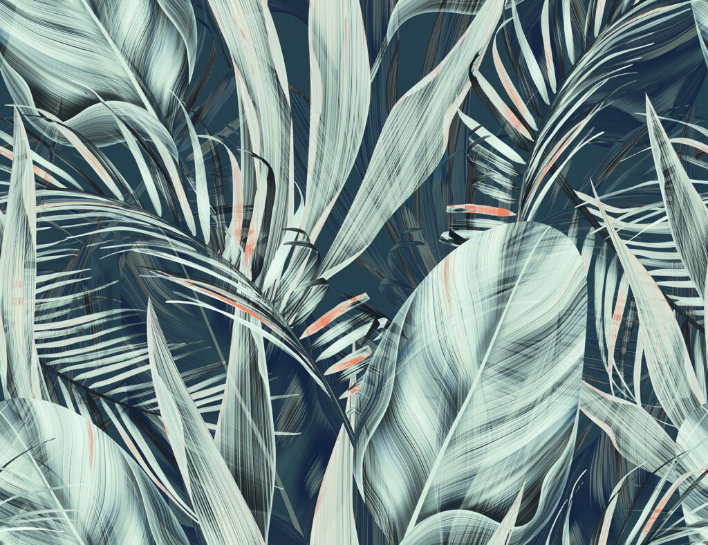 Feuillage tropical aux couleurs sereines Feuillage tropical aux couleurs sereines
