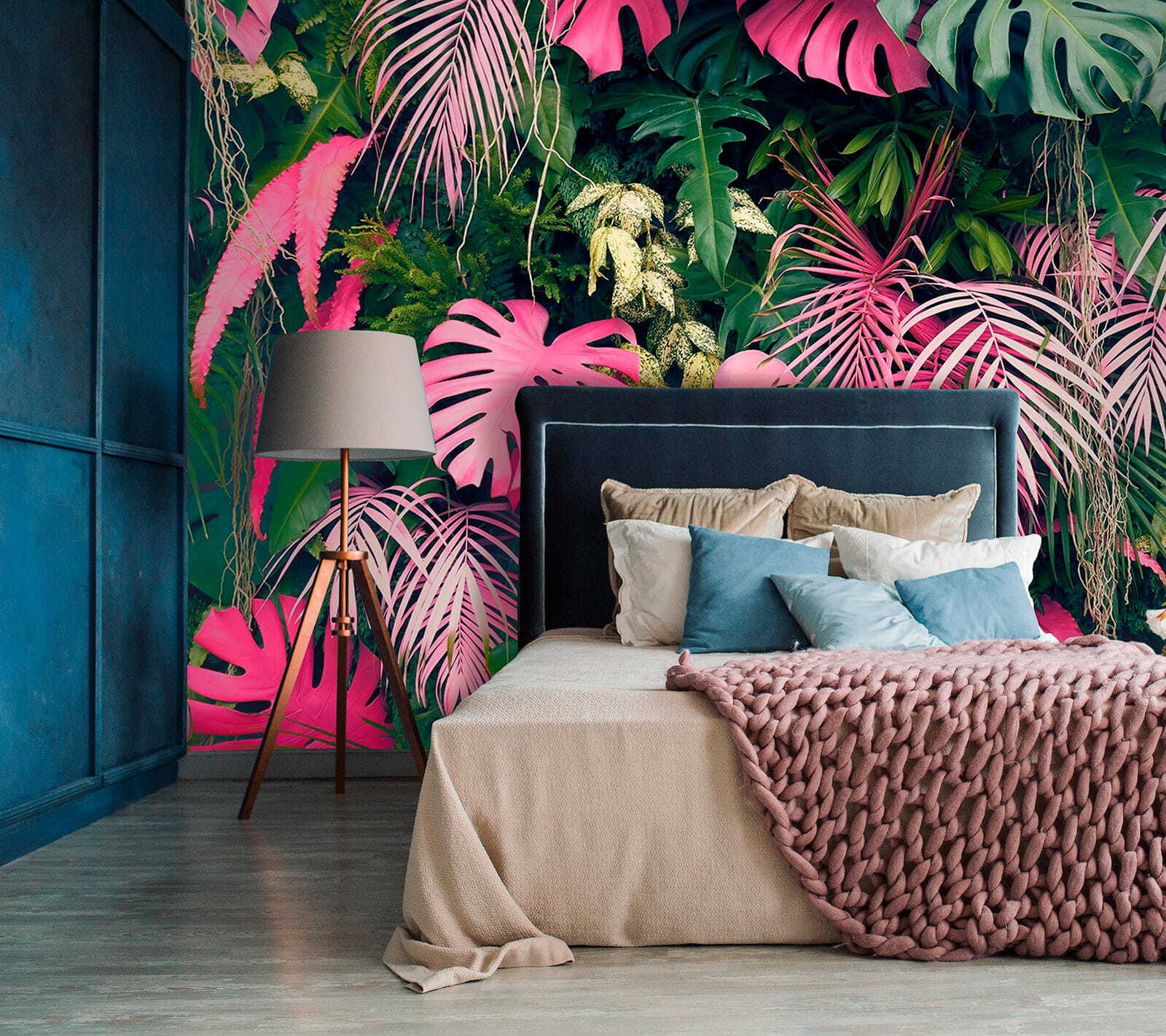 Group of pink and green leaves Group of pink and green leaves