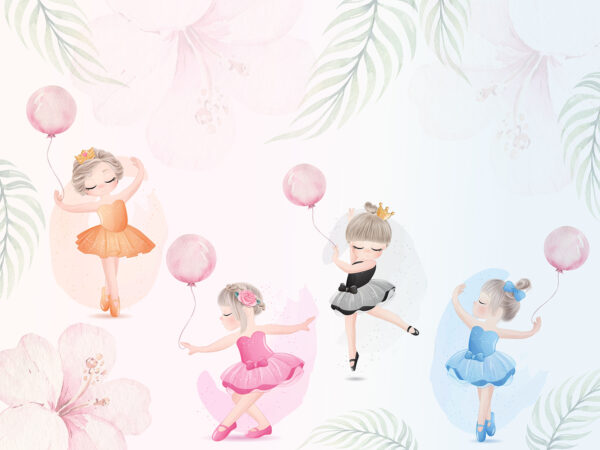 Groupe de filles en robes tutu Groupe de filles en robes tutu