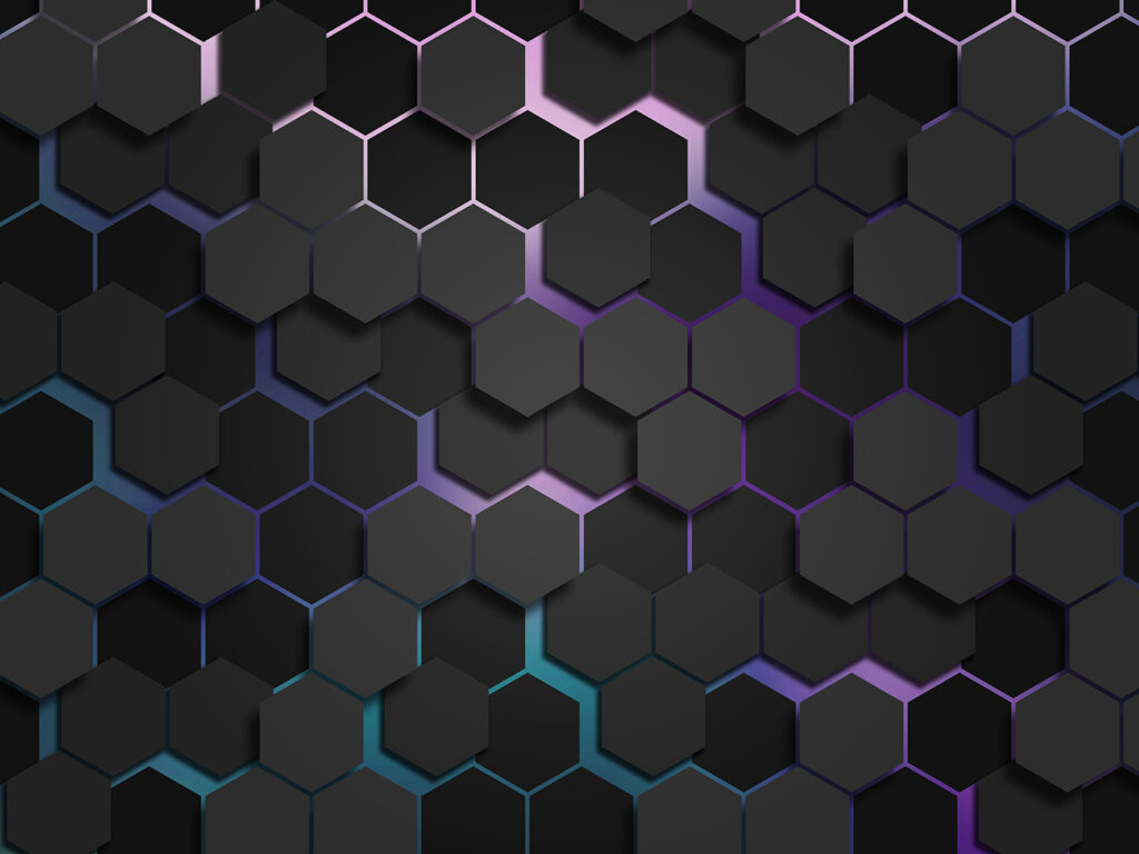 Un groupe d'hexagones noirs Un groupe d'hexagones noirs