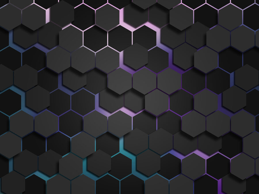 Papier peint Un groupe d'hexagones noirs – Image 4