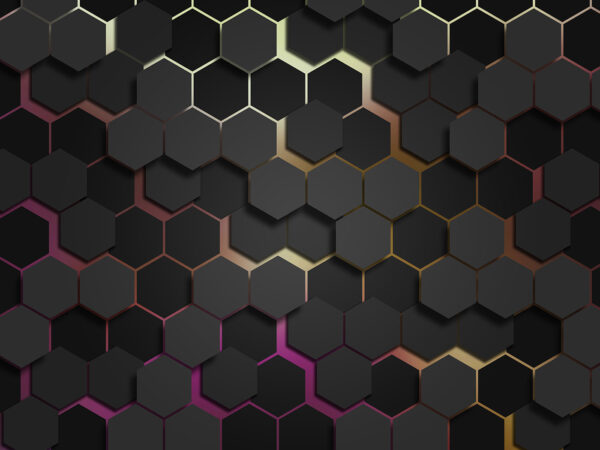 Un groupe d'hexagones noirs Un groupe d'hexagones noirs