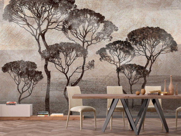 Groupe d'arbres dans un champ Groupe d'arbres dans un champ