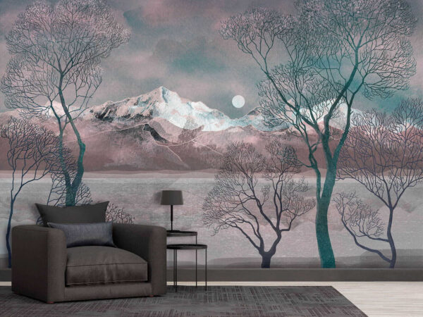 Paysage avec arbres et montagnes Paysage avec arbres et montagnes