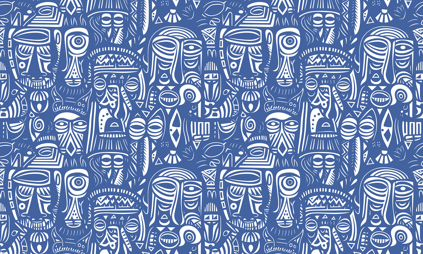 Visages en bleu et blanc u98723p - Visages en bleu et blanc - tegory