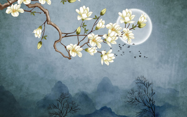 Peinture d'une branche d'arbre avec des fleurs blanches u92999p 600x375 - Peinture d'une branche d'arbre avec des fleurs blanches - tegory