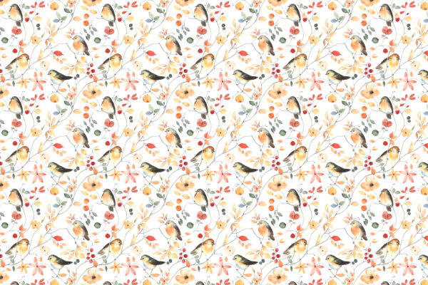 Un motif d'oiseaux et de fleurs Un motif d'oiseaux et de fleurs