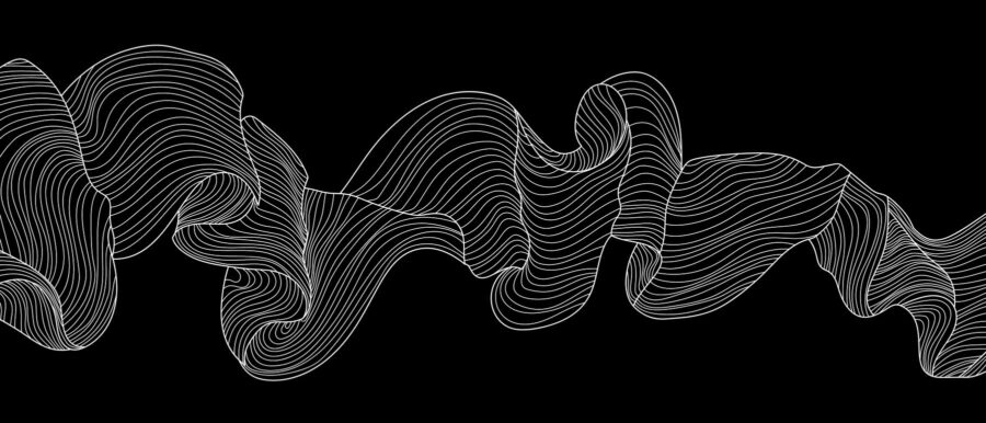 Dessin au trait blanc sur fond noir