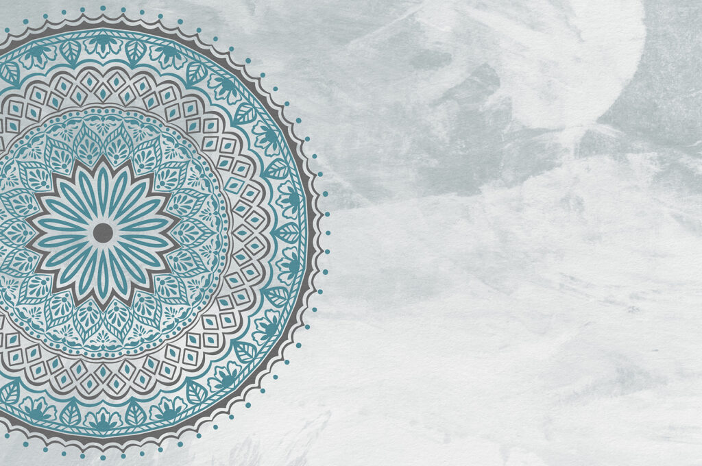 Un mandala bleu et gris Un mandala bleu et gris