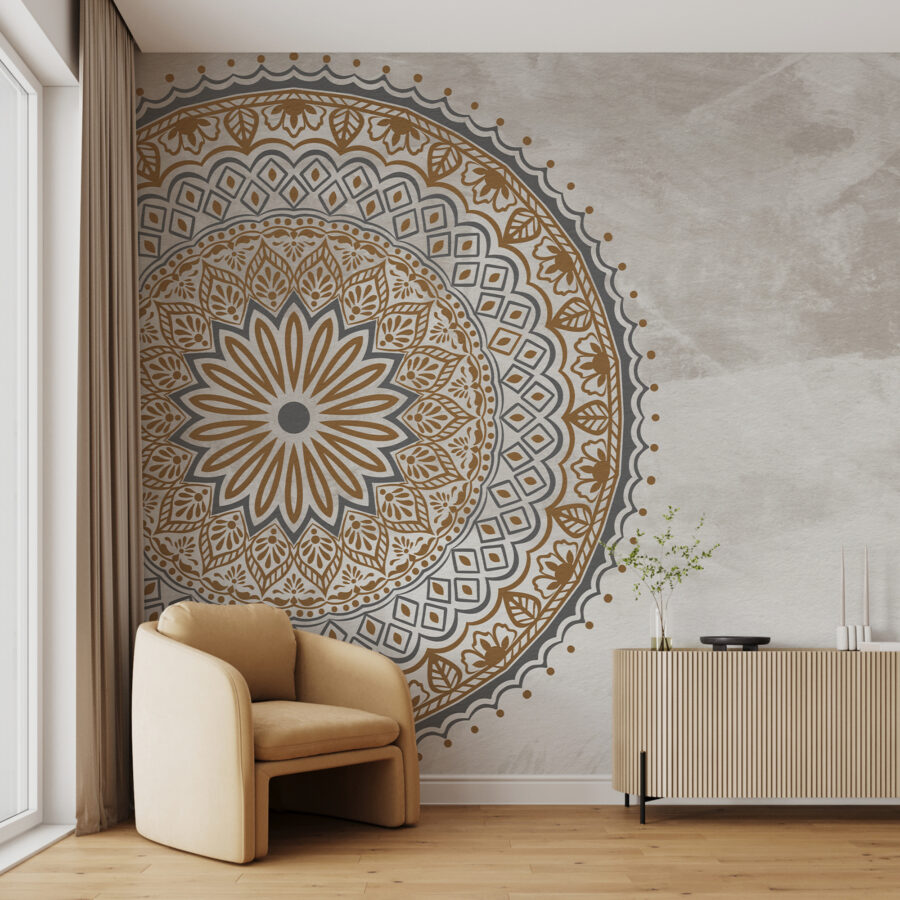 Un motif circulaire sur une surface blanche Un motif circulaire sur une surface blanche