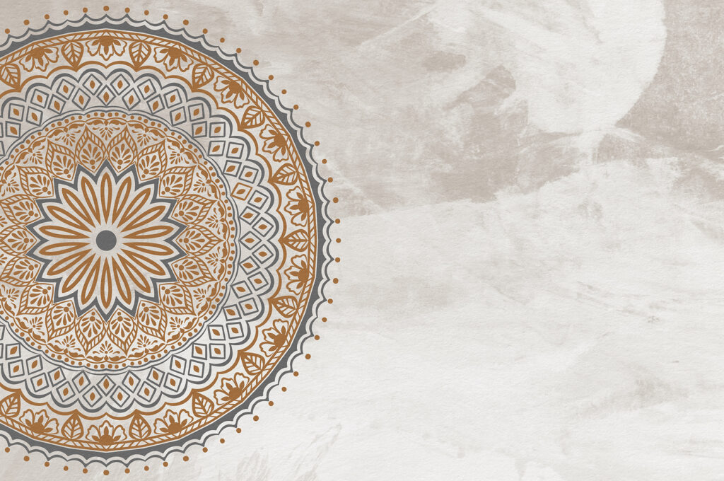 Un motif circulaire sur une surface blanche Un motif circulaire sur une surface blanche