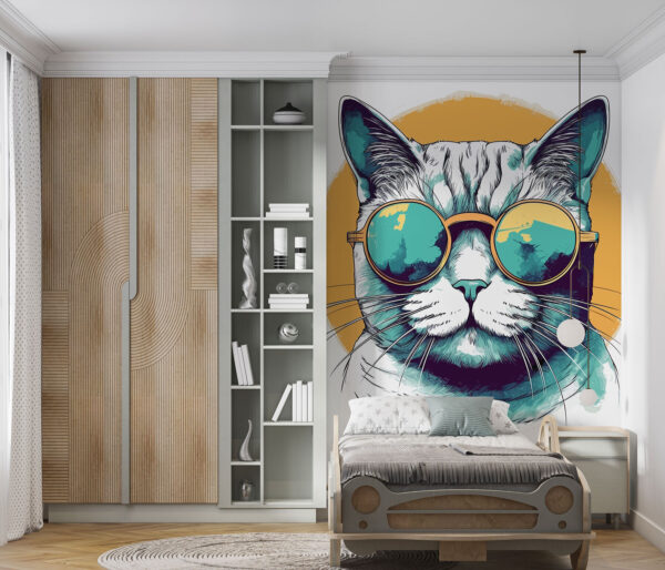 Un chat portant des lunettes de soleil Un chat portant des lunettes de soleil