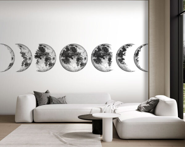 Une rangée de phases de la lune Une rangée de phases de la lune
