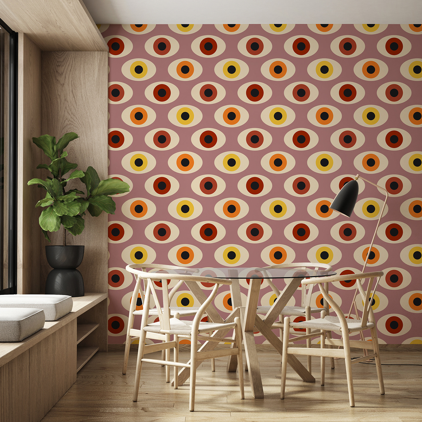 A pattern of colorful ovals A pattern of colorful ovals