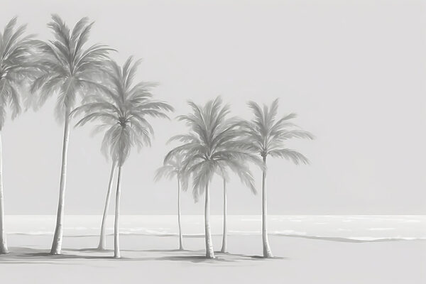 Groupe de palmiers sur une plage Groupe de palmiers sur une plage