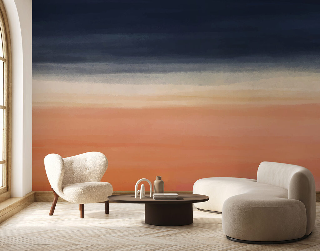 A blue and orange gradient