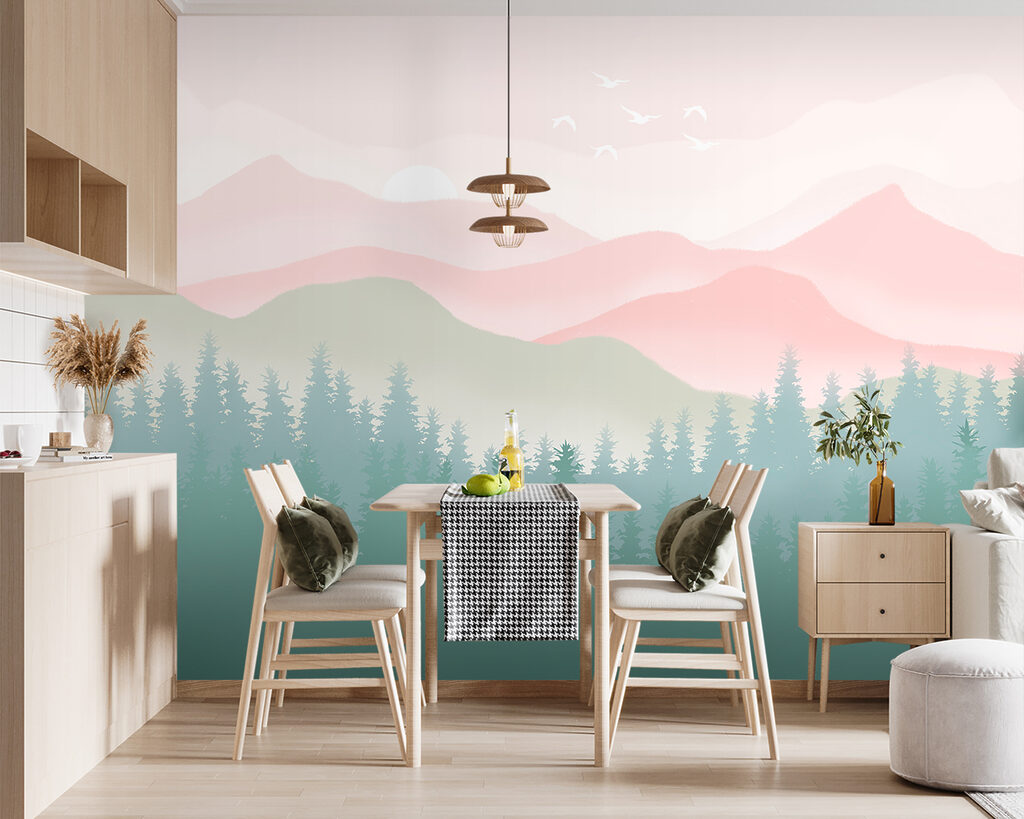 Un paysage avec des arbres et des montagnes u98774pik119 1024x819 - Un paysage avec des arbres et des montagnes