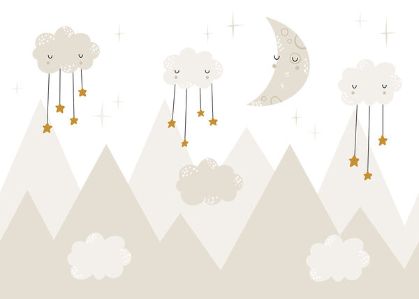 Une lune et des nuages dans le ciel Une lune et des nuages dans le ciel
