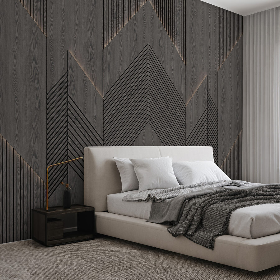 Motifs géométriques en bois foncé. Motifs géométriques en bois foncé.