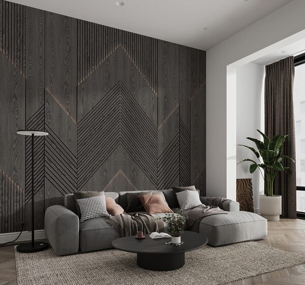 Motifs géométriques en bois foncé. Motifs géométriques en bois foncé.