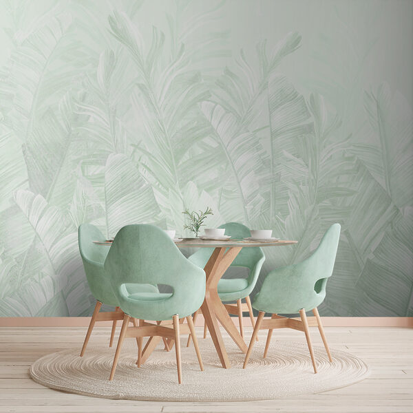 Feuilles vertes douces en couches légères Feuilles vertes douces en couches légères