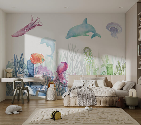 Une aquarelle d'une vie marine Une aquarelle d'une vie marine