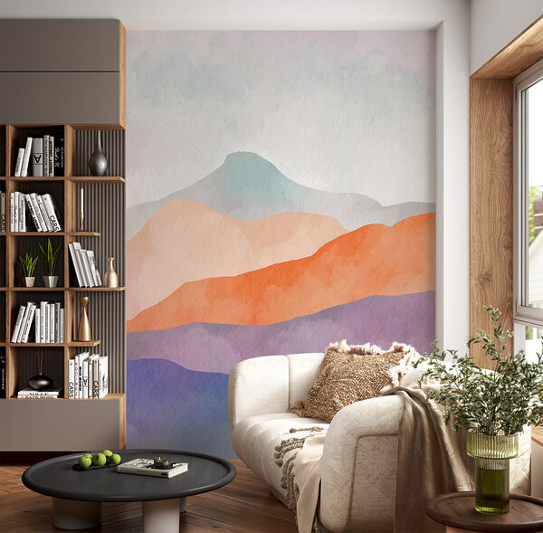 Une aquarelle de montagnes Une aquarelle de montagnes