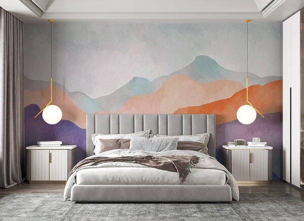Une aquarelle de montagnes Une aquarelle de montagnes