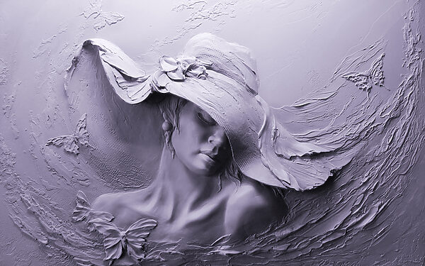 Sculpture d'une femme avec un chapeau Sculpture d'une femme avec un chapeau