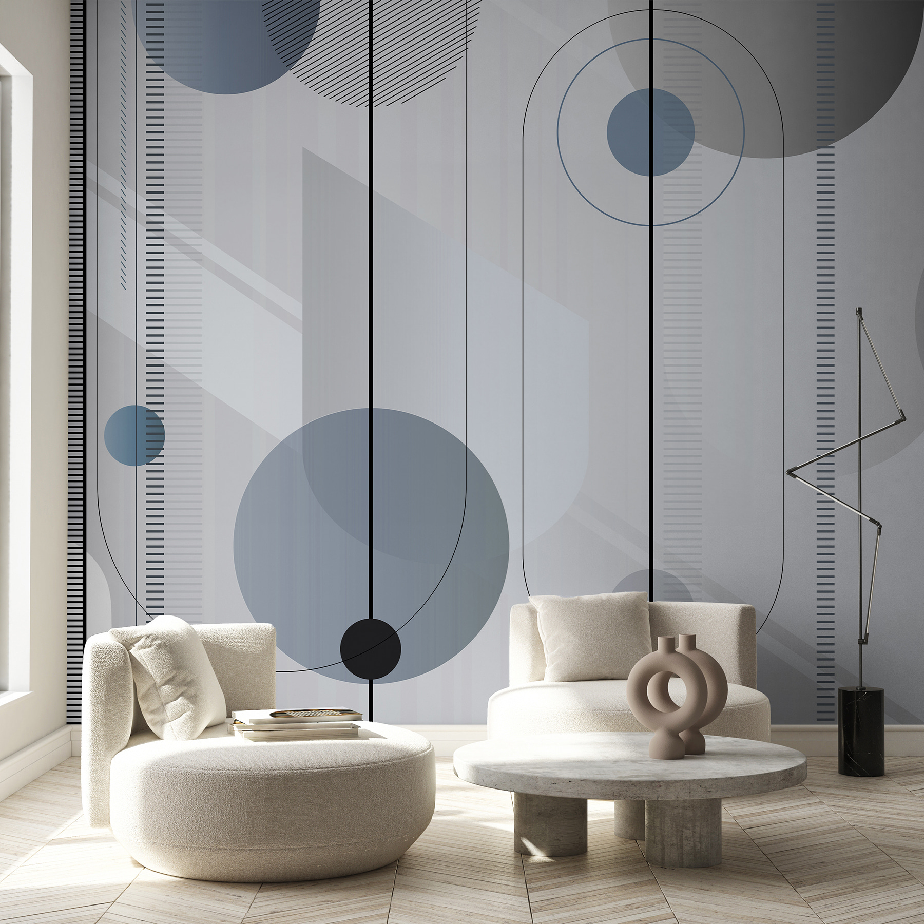 A grey and black circles and lines A grey and black circles and lines