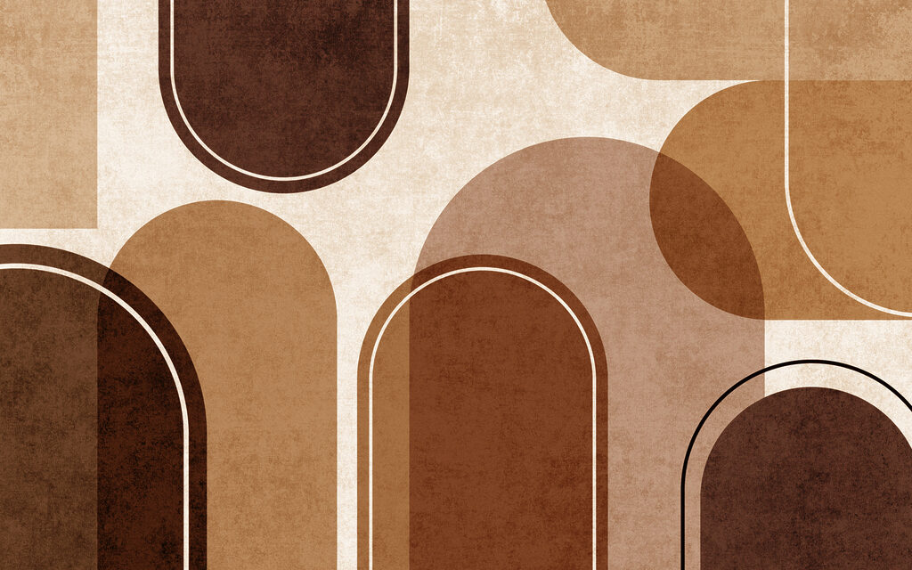 Abstract shapes in warm earth tones Abstract shapes in warm earth tones
