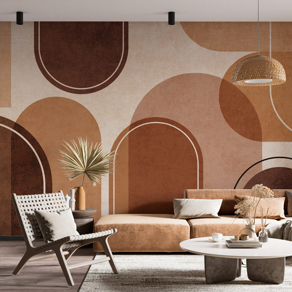 Abstract shapes in warm earth tones Abstract shapes in warm earth tones