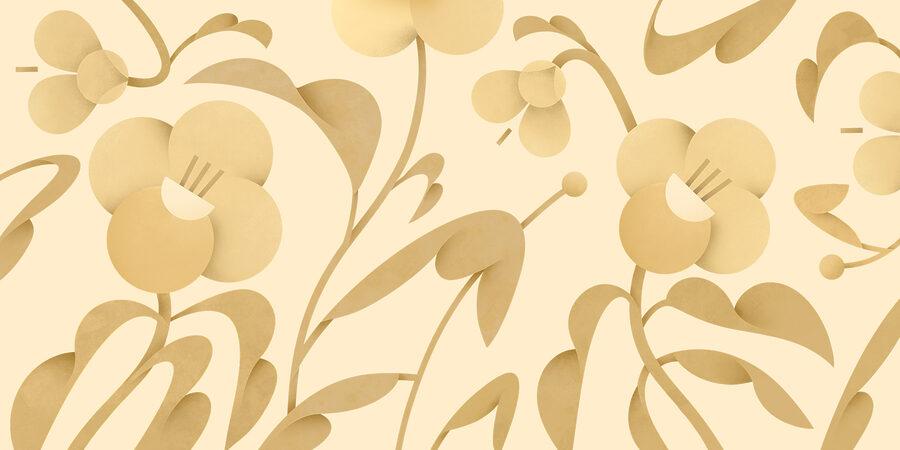 Motif floral élégant sur fond doux.
