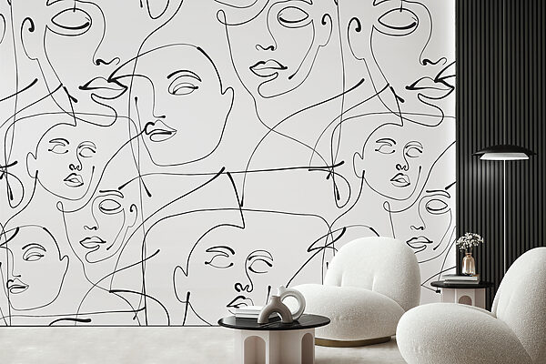 Un motif de lignes noires sur fond blanc Un motif de lignes noires sur fond blanc