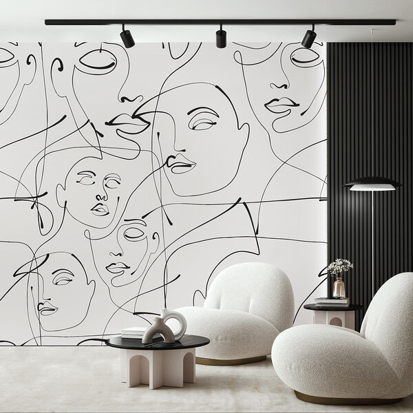 Un motif de lignes noires sur fond blanc Un motif de lignes noires sur fond blanc