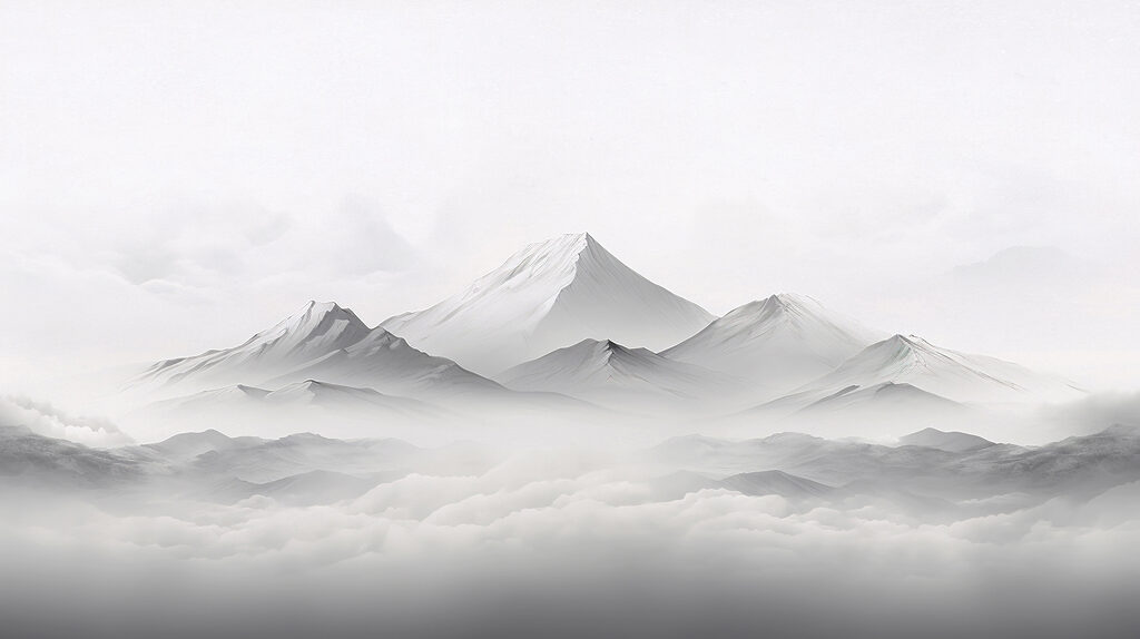 Une chaîne de montagnes avec des nuages Une chaîne de montagnes avec des nuages