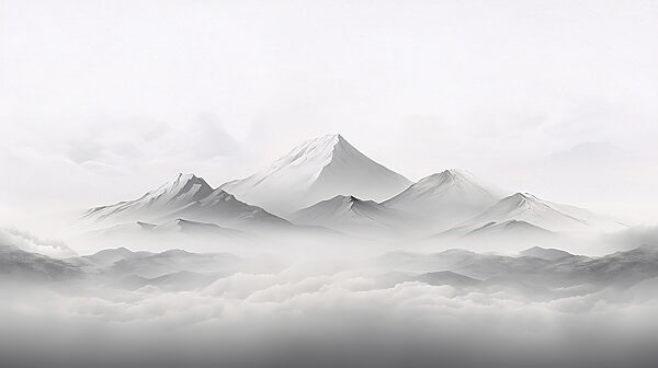 Une chaîne de montagnes avec des nuages Une chaîne de montagnes avec des nuages