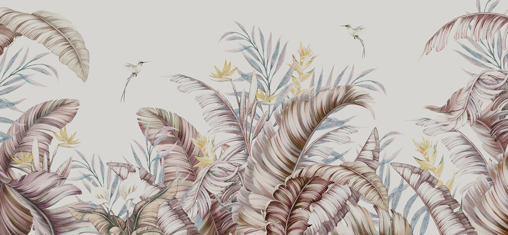 Peinture de plantes tropicales et d'oiseaux Peinture de plantes tropicales et d'oiseaux