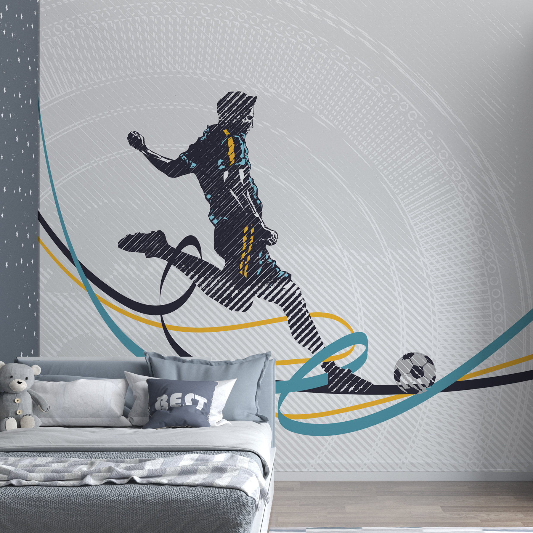 A man kicking a football ball A man kicking a football ball