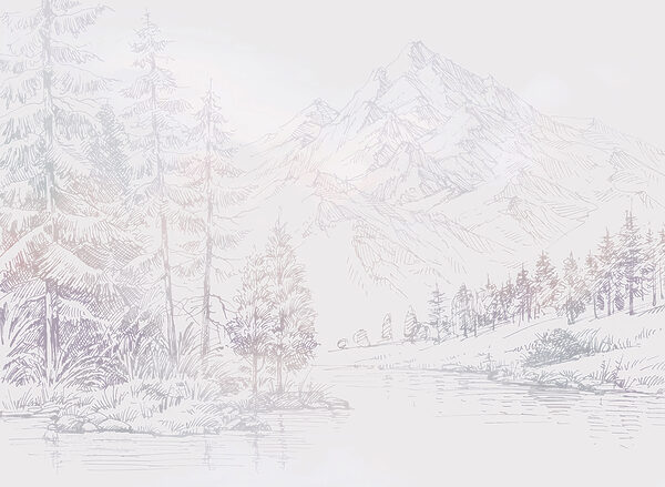 Une rivière avec des arbres et des montagnes en arrière-plan Une rivière avec des arbres et des montagnes en arrière-plan