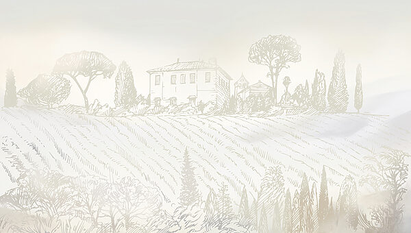 A drawing of a house and trees A drawing of a house and trees