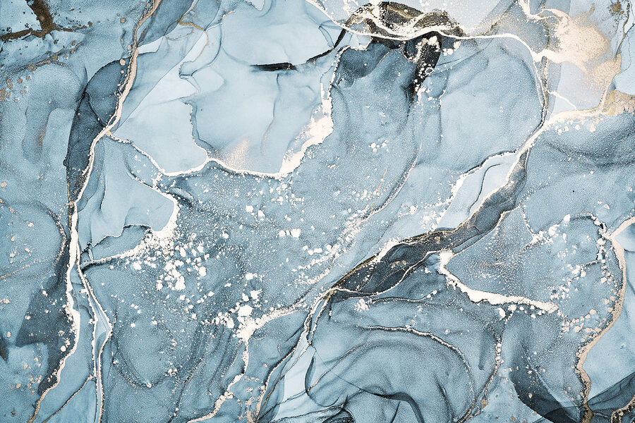 Art abstrait bleu éthéré.
