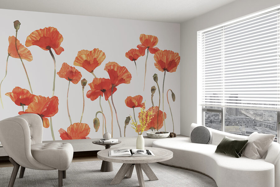 Un groupe de fleurs orange