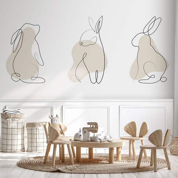 Dessin au trait d'un lapin Dessin au trait d'un lapin