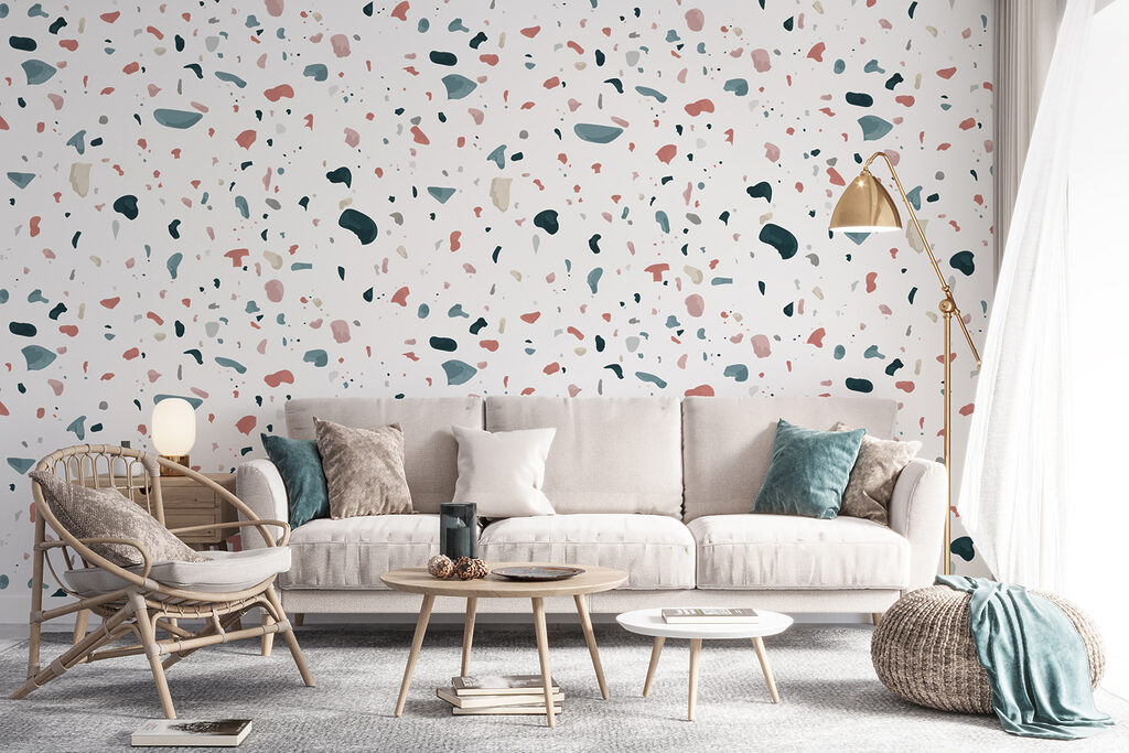 A pattern of small colored spots A pattern of small colored spots